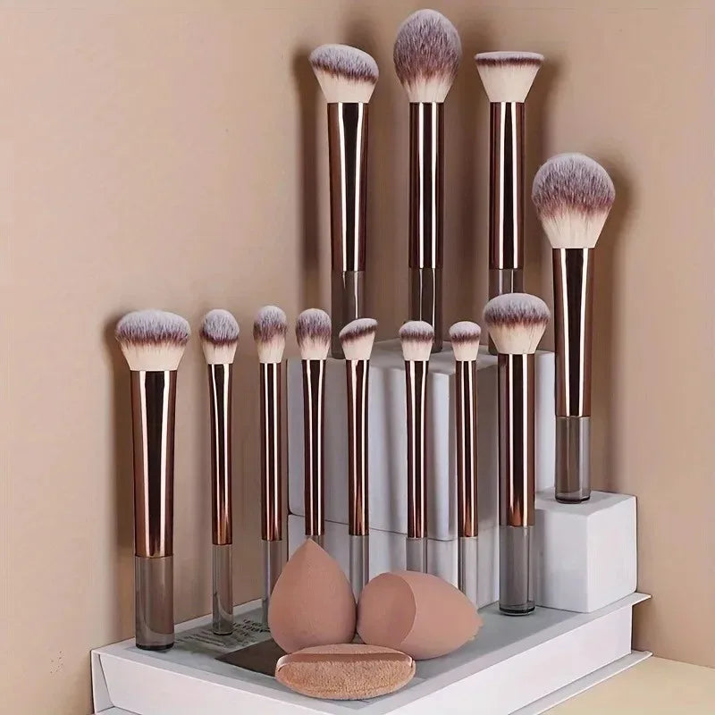10/12PCS Makeup Brush Set Foundation Concealer Powder Eyeshadow Blush Brush Blending Cosmetic Beauty Tool for Face