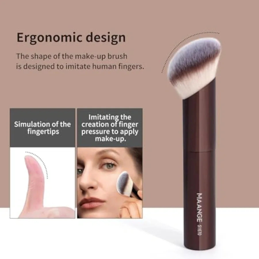 20 PCS Foundation Makeup Brush Set, Double-ended Kabuki Contour Brush for Liquid Powder Concealer Blending Blush Face Makeup To