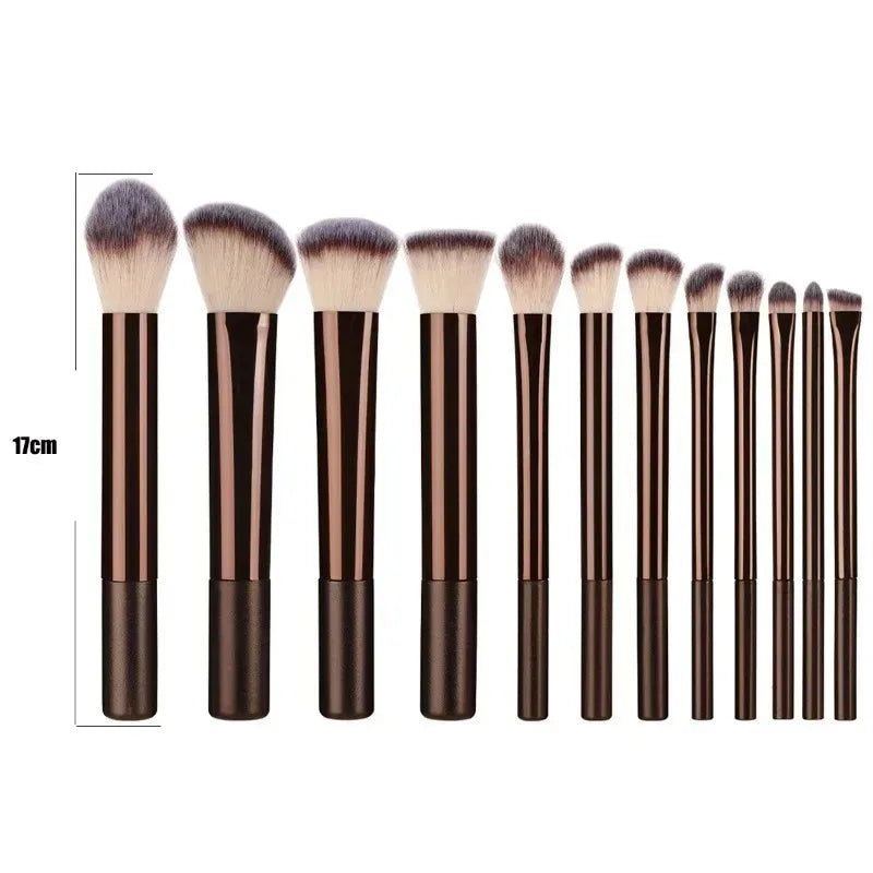 10/12PCS Makeup Brush Set Foundation Concealer Powder Eyeshadow Blush Brush Blending Cosmetic Beauty Tool for Face