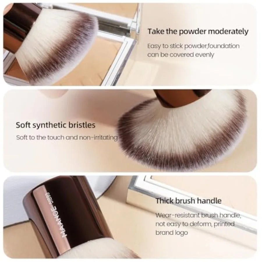 20 PCS Foundation Makeup Brush Set, Double-ended Kabuki Contour Brush for Liquid Powder Concealer Blending Blush Face Makeup To