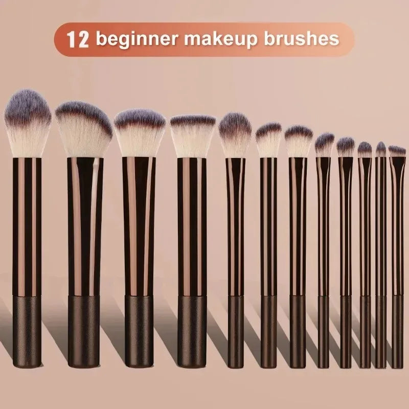 10/12PCS Makeup Brush Set Foundation Concealer Powder Eyeshadow Blush Brush Blending Cosmetic Beauty Tool for Face