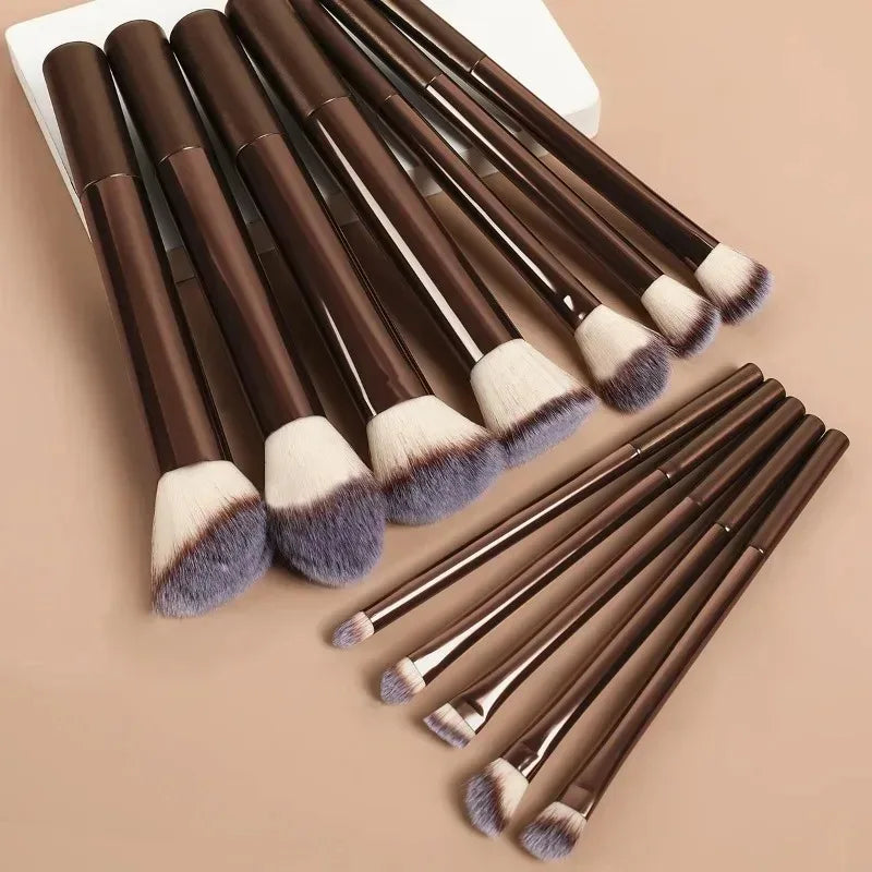 10/12PCS Makeup Brush Set Foundation Concealer Powder Eyeshadow Blush Brush Blending Cosmetic Beauty Tool for Face